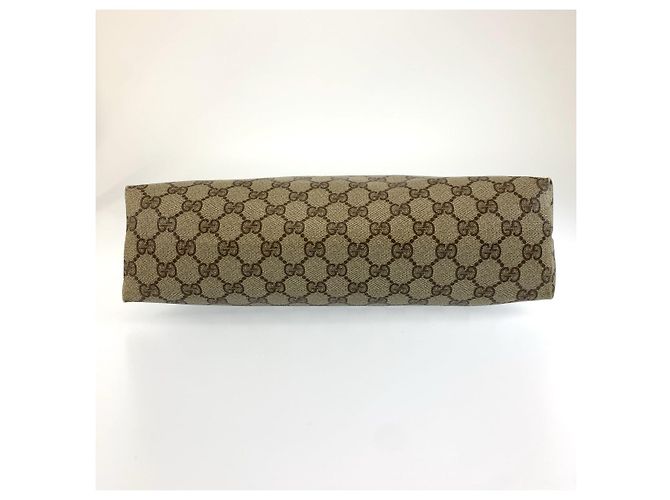 Gucci Shelley Line GG Supreme Canvas Tote Bag Braun Beige - Ansicht 9