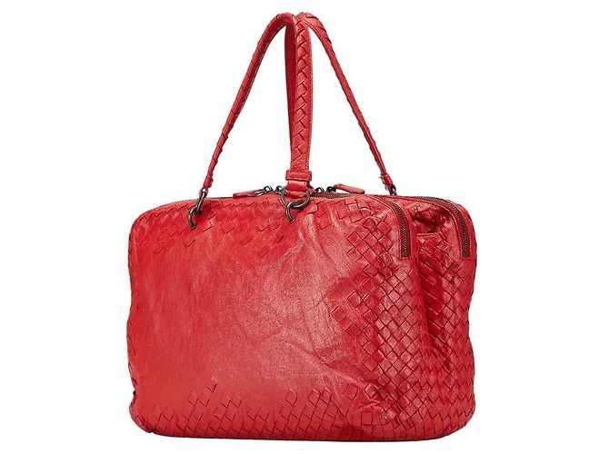 Borsa Tote Bottega Veneta Intrecciato Rosso - vista 2