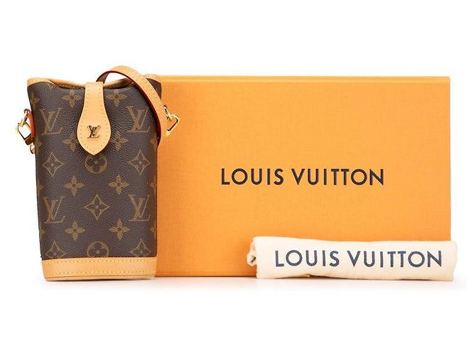 Bolsa de Ombro Louis Vuitton Fold Me Pouch Marrom - vista 10