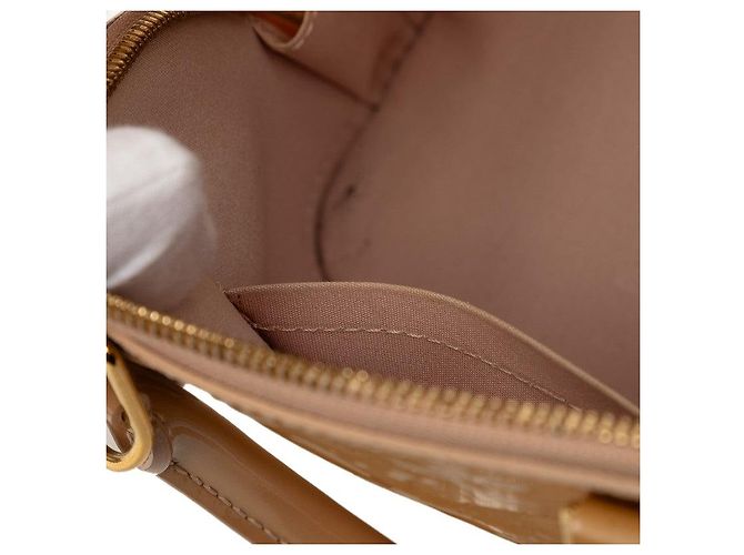 Louis Vuitton Alma BB Vernis Handtasche Gelb - Ansicht 5