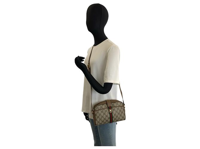 Borsa a tracolla Gucci GG Supreme Marrone Beige - vista 6