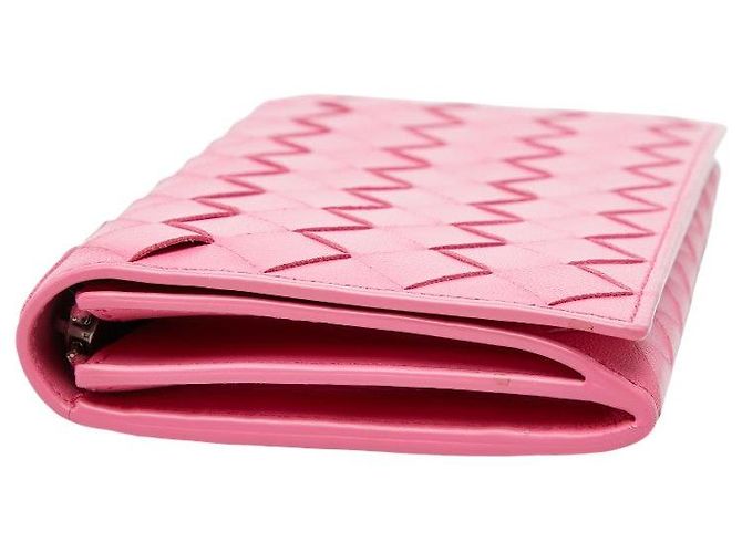 Portafoglio lungo Bottega Veneta Intrecciato Rosa - vista 4