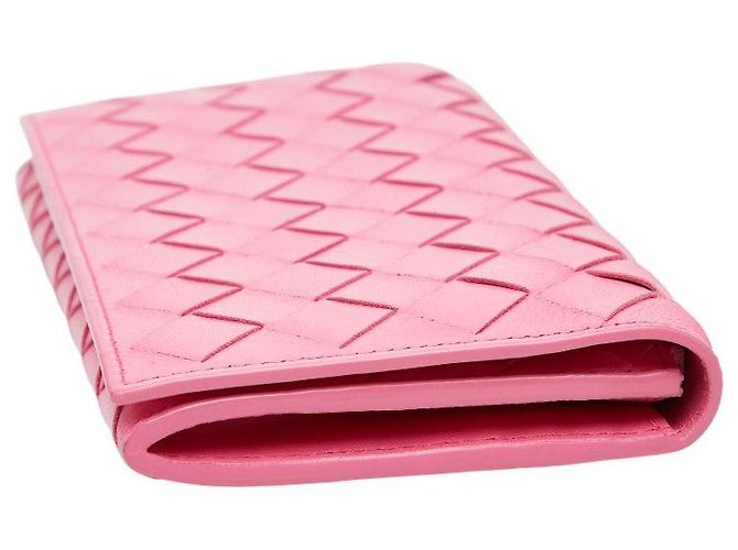 Portafoglio lungo Bottega Veneta Intrecciato Rosa - vista 5