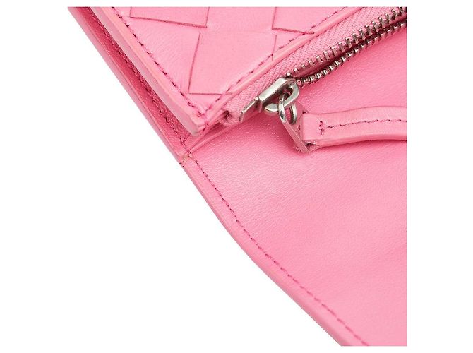 Portafoglio lungo Bottega Veneta Intrecciato Rosa - vista 7