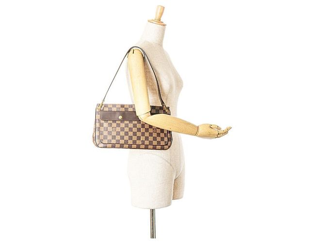 Borsa a tracolla Louis Vuitton Damier Overnue N51129 Marrone - vista 8