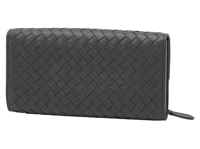 Portafoglio lungo Bottega Veneta Intrecciato Grigio - vista 2