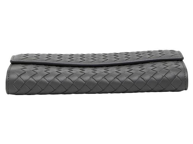 Portafoglio lungo Bottega Veneta Intrecciato Grigio - vista 3