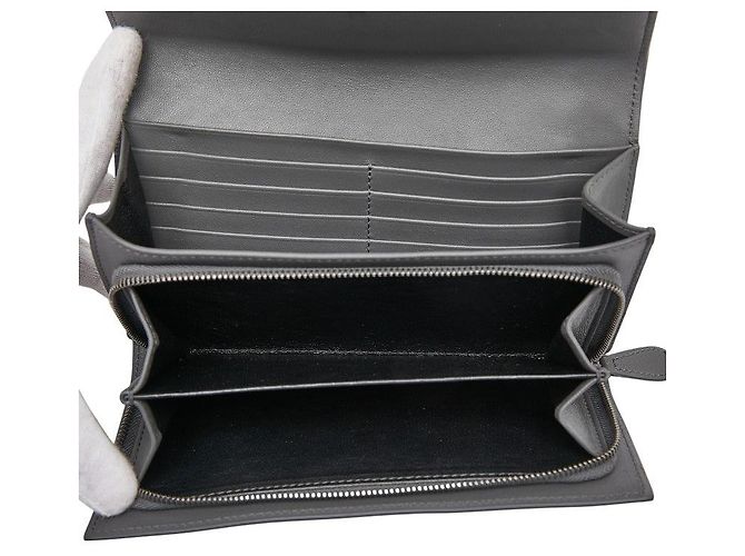 Portafoglio lungo Bottega Veneta Intrecciato Grigio - vista 6