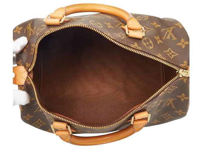 Sac à main Louis Vuitton Speedy 30 Monogram Marron - vue 9