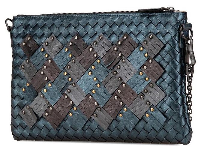 Borsa a tracolla Bottega Veneta Intrecciato Studs Chain Multicolore - vista 2