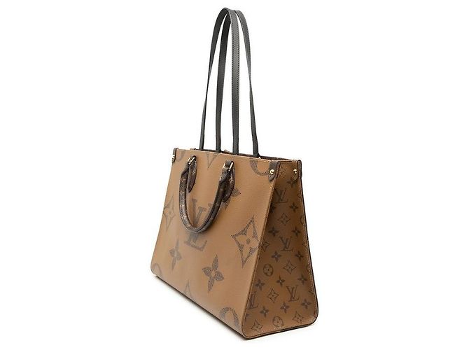 Bolso Louis Vuitton On The Go MM Monogram Giant Reverse Castaño - vista 2