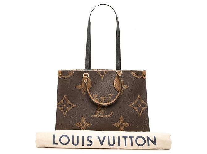 Bolso Louis Vuitton On The Go MM Monogram Giant Reverse Castaño - vista 6
