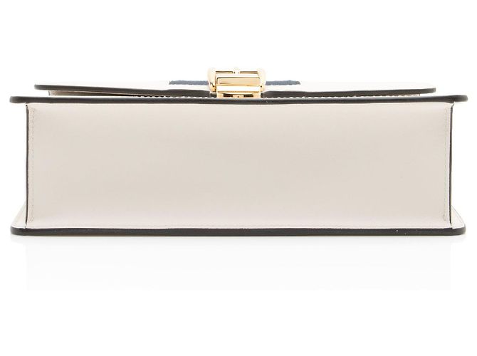 Borsa a tracolla piccola Gucci Leather Sylvie Bianco - vista 4