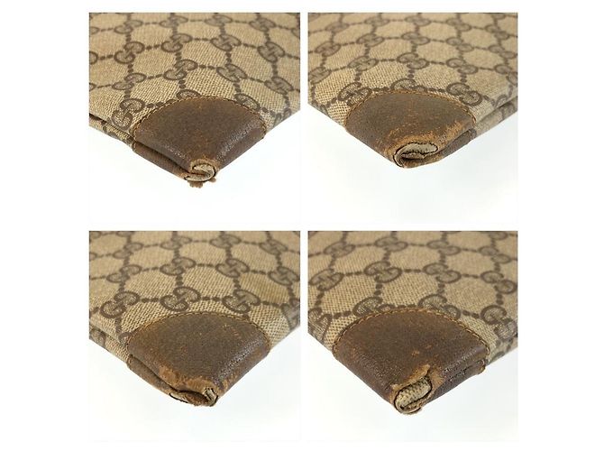 Borsa Tote Gucci GG Supreme Sherry Line Marrone Beige - vista 4
