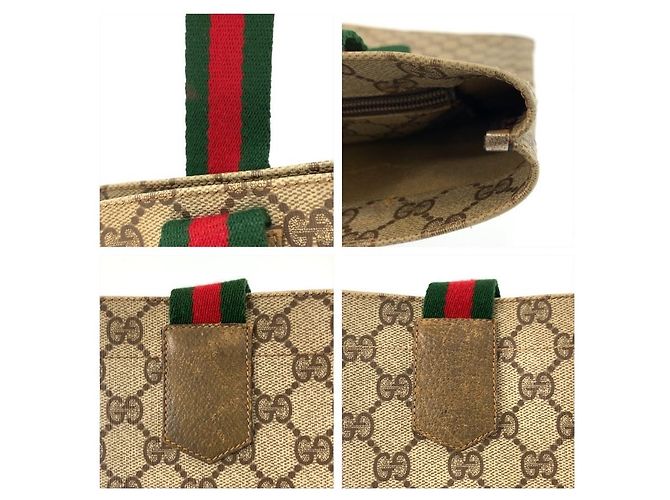 Borsa Tote Gucci GG Supreme Sherry Line Marrone Beige - vista 5