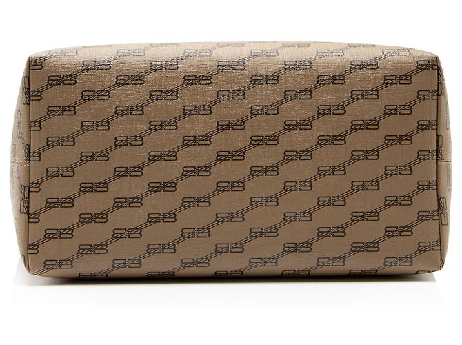 Balenciaga BB Monogram Canvas Signature Large Shopper Tote Brown - view 4