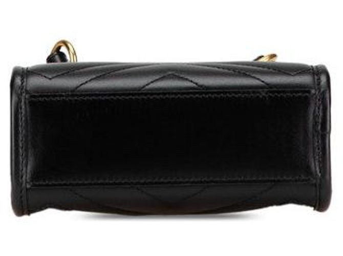 Gucci GG Marmont Mini gesteppte Handtasche Schwarz - Ansicht 3