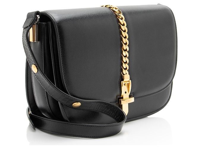 Borsa a tracolla piccola Gucci Leather Sylvie 1969 Nero - vista 2