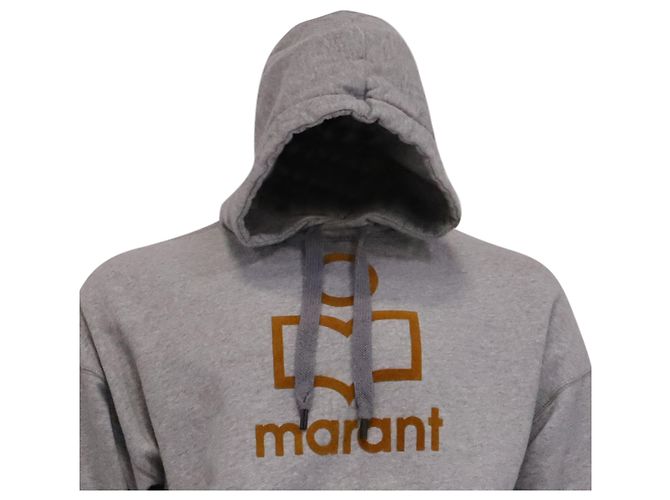 Isabel Marant Hoodie mit Logo-Print aus grauer Baumwolle - Ansicht 2
