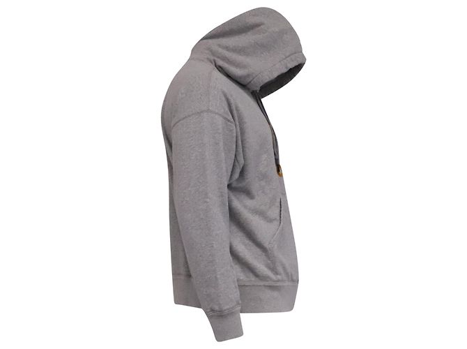 Isabel Marant Hoodie mit Logo-Print aus grauer Baumwolle - Ansicht 3