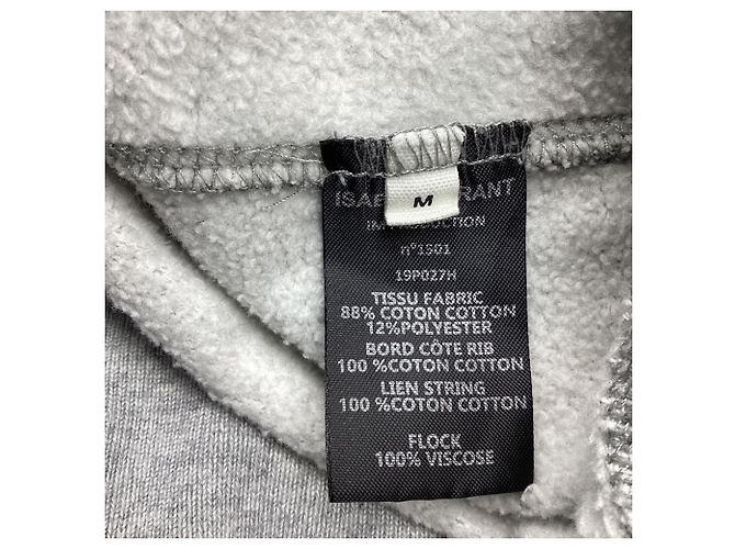 Isabel Marant Hoodie mit Logo-Print aus grauer Baumwolle - Ansicht 5