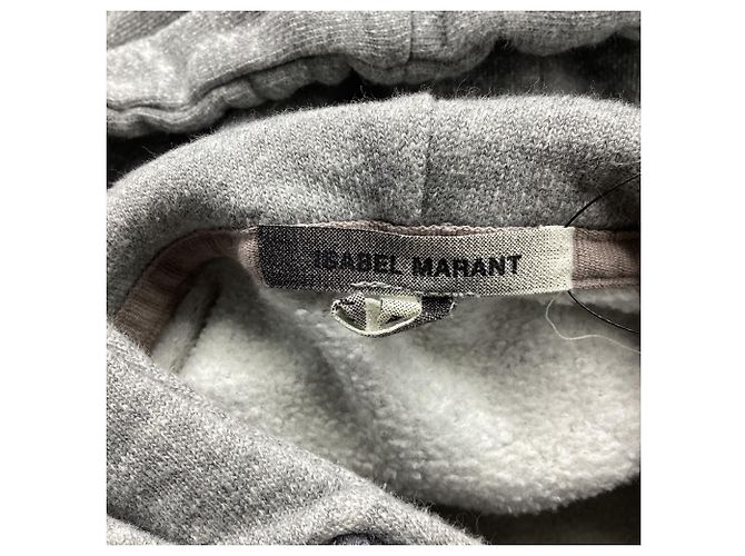 Isabel Marant Hoodie mit Logo-Print aus grauer Baumwolle - Ansicht 6