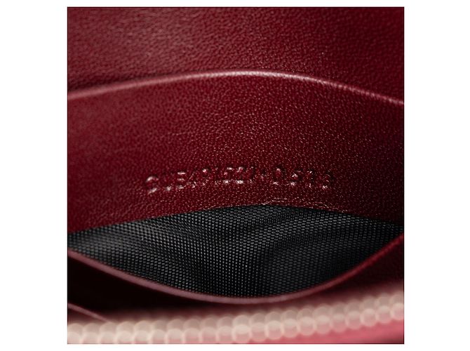 Autre Marque Portafoglio a catena Saint Laurent Kate in velluto con monogramma in cristalli e nappe Rosso - vista 6