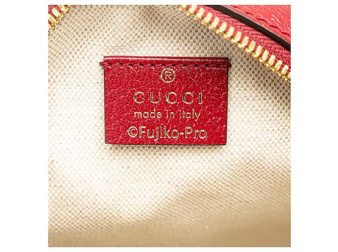 Gucci Doraemon Mini GG Supreme Crossbody Bag Braun Beige - Ansicht 5