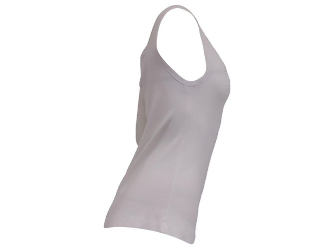 Regata canelada Dries Van Noten em algodão branco Cru - vista 3
