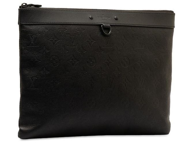 Louis Vuitton Pochette Discovery GM Monogram Shadow Clutch Preto - vista 2