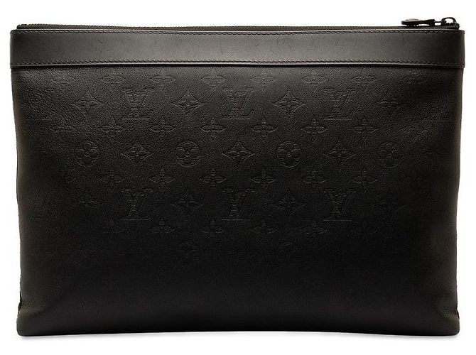 Louis Vuitton Pochette Discovery GM Monogram Shadow Clutch Preto - vista 3