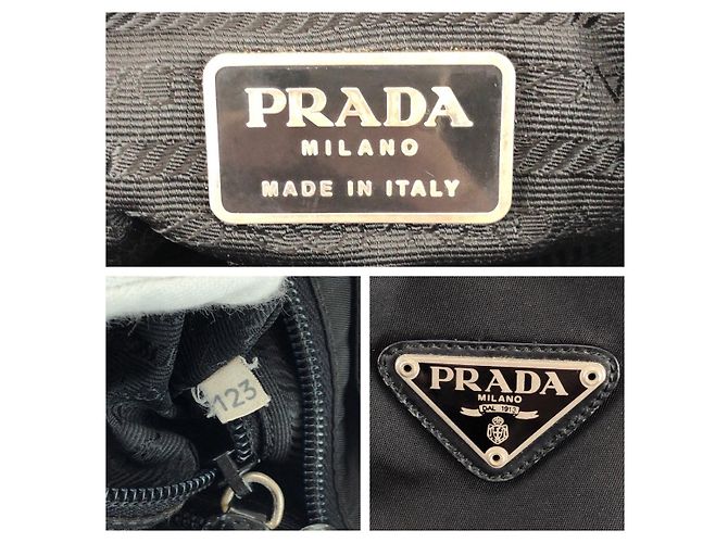 Prada Tessuto Shoulder Bag Black - view 4