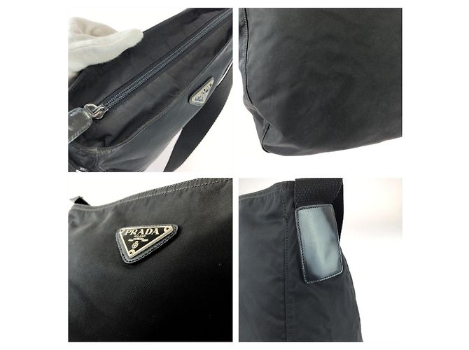 Prada Tessuto Shoulder Bag Black - view 5