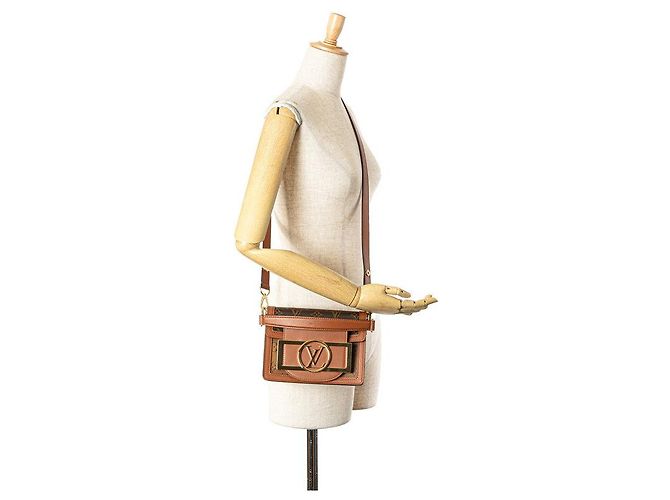 Bolsa de mão 2WAY Louis Vuitton Monogram Dauphine Lock XL Marrom - vista 10