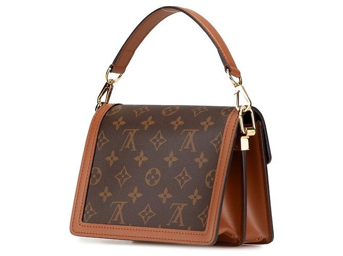 Bolsa de mão 2WAY Louis Vuitton Monogram Dauphine Lock XL Marrom - vista 2