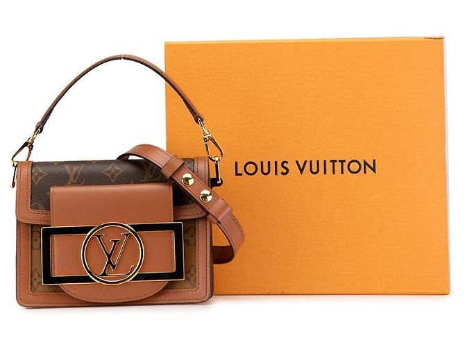 Bolsa de mão 2WAY Louis Vuitton Monogram Dauphine Lock XL Marrom - vista 9