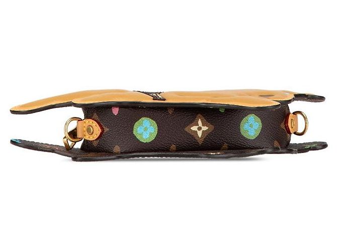 Bolso bandolera Louis Vuitton Monogram Dog On Strap Castaño - vista 3