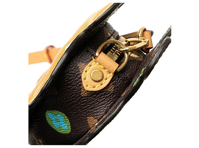 Bolso bandolera Louis Vuitton Monogram Dog On Strap Castaño - vista 6