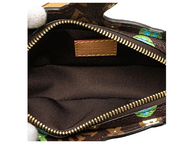 Bolso bandolera Louis Vuitton Monogram Dog On Strap Castaño - vista 9