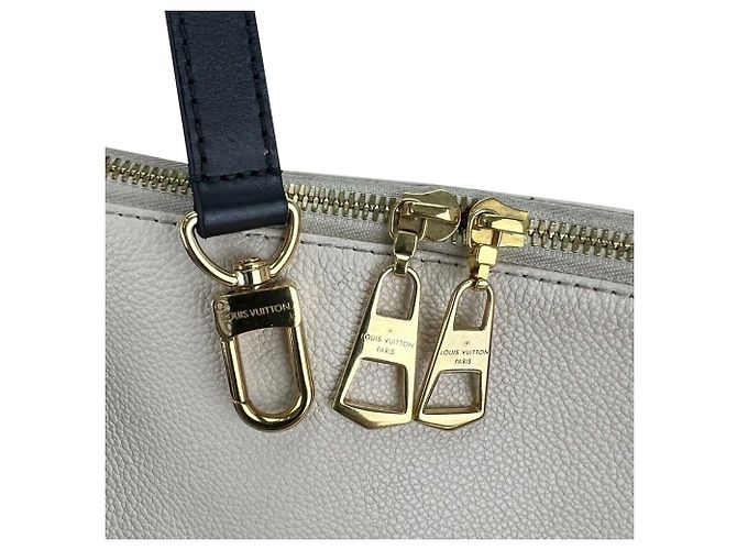 Louis Vuitton Braided V Tote MM Cream Leather Canvas Schultertasche Weiß - Ansicht 6