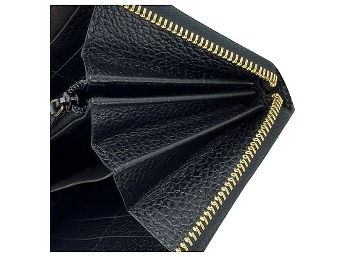 Portefeuille zippé Gucci GG Black Marmont Bosco Continental Marron - vue 5