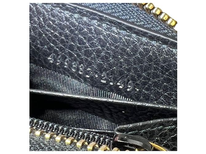 Portefeuille zippé Gucci GG Black Marmont Bosco Continental Marron - vue 7
