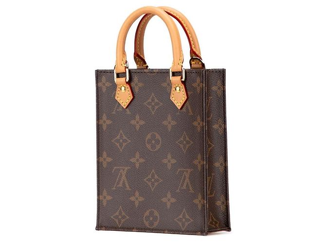 Louis Vuitton Petit Sac Plat Monogram Shoulder Bag Marrom - vista 2