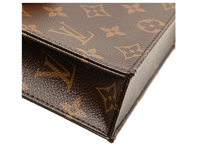 Louis Vuitton Petit Sac Plat Monogram Shoulder Bag Marrom - vista 4