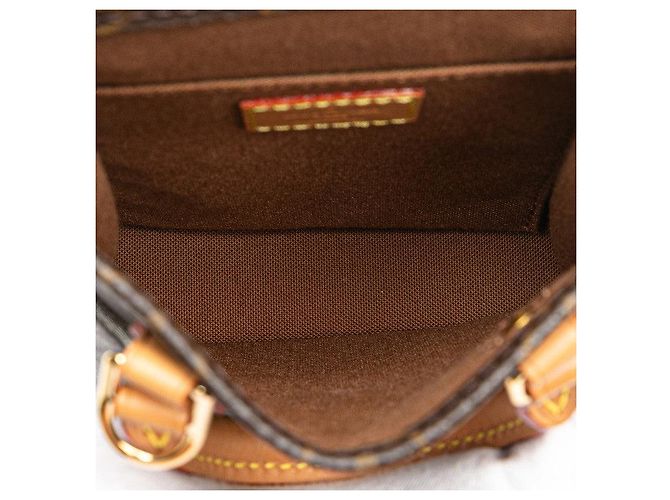 Louis Vuitton Petit Sac Plat Monogram Shoulder Bag Marrom - vista 6