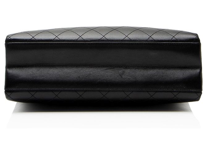Gabrielle Bolso Shopping Grande Chanel Coco Luxe de Piel de Becerro Negro - vista 4