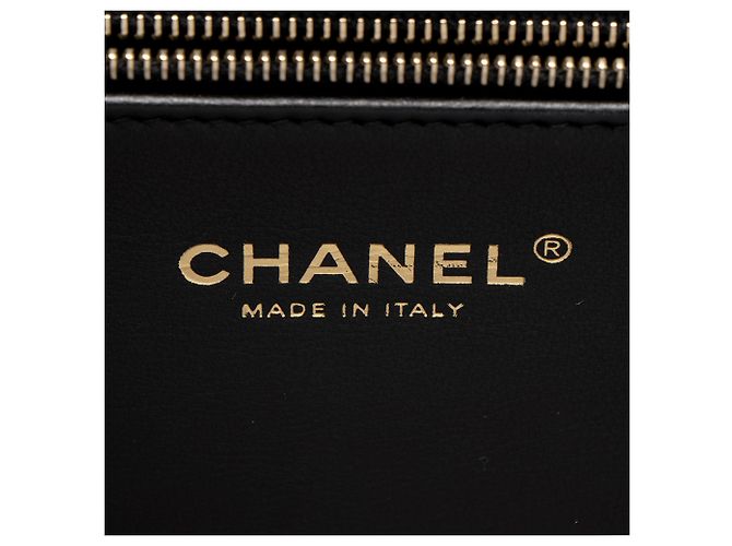 Gabrielle Bolso Shopping Grande Chanel Coco Luxe de Piel de Becerro Negro - vista 8