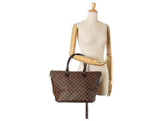 Borsa Louis Vuitton Saleya MM Marrone - vista 7