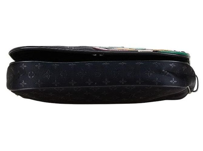 Louis Vuitton Monogram Satin Musette Schultertasche Schwarz - Ansicht 3