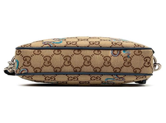 Borsa a tracolla Gucci GG Canvas Snake Multicolore - vista 3